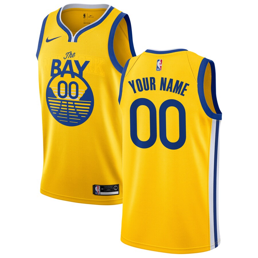Men Golden State Warriors 00 customized Game yellow new Nike NBA Jerseys
